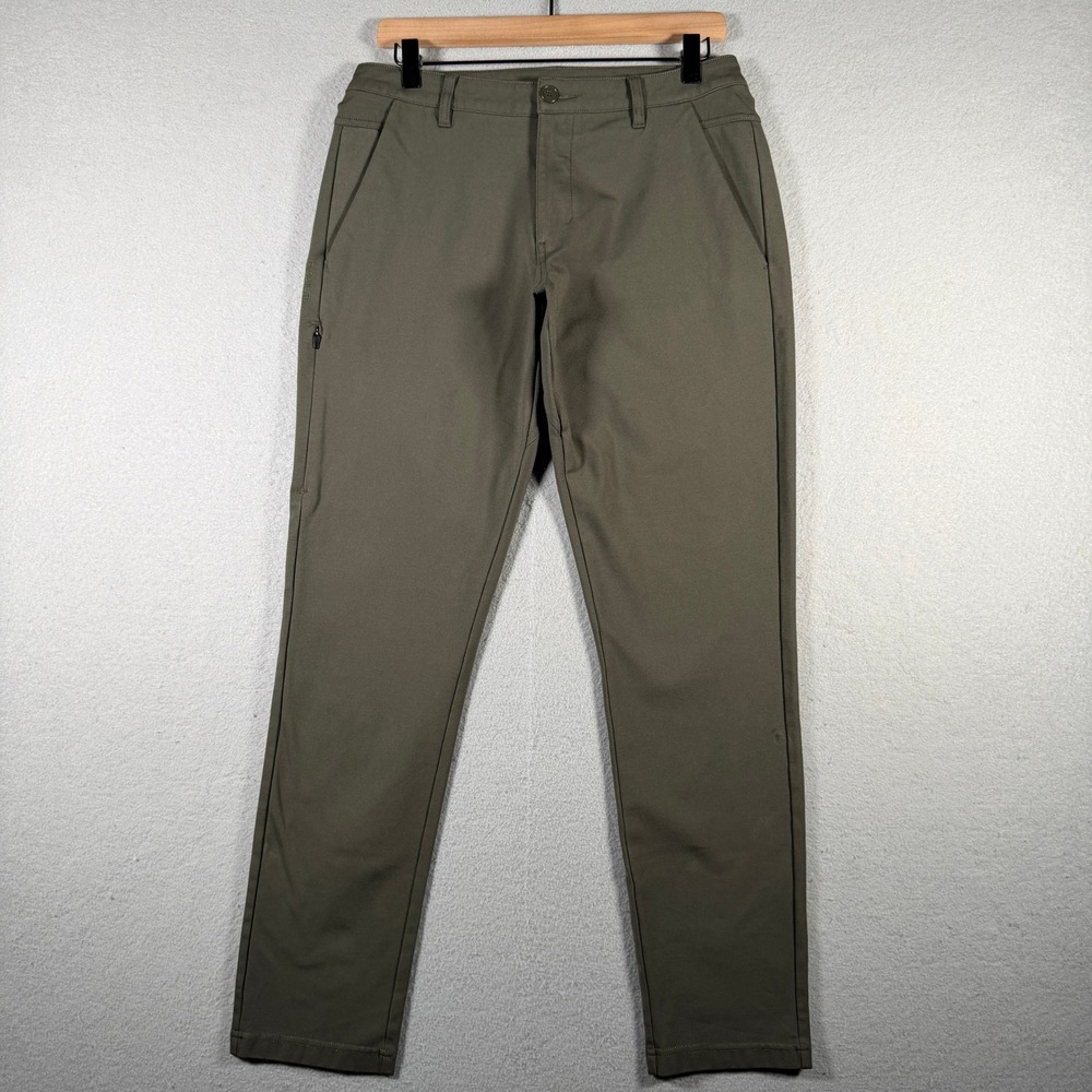 BYLT Basics Everyday Pant 2.0 Slim Fit Fawn Olive Green Khaki Mens 33x29